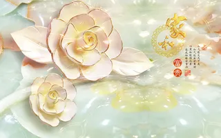 雕塑玉雕背景风景