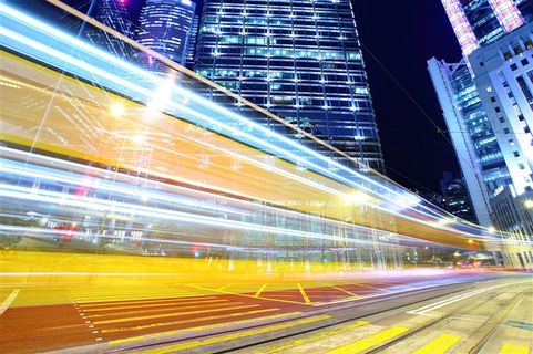 动感城市夜景光线