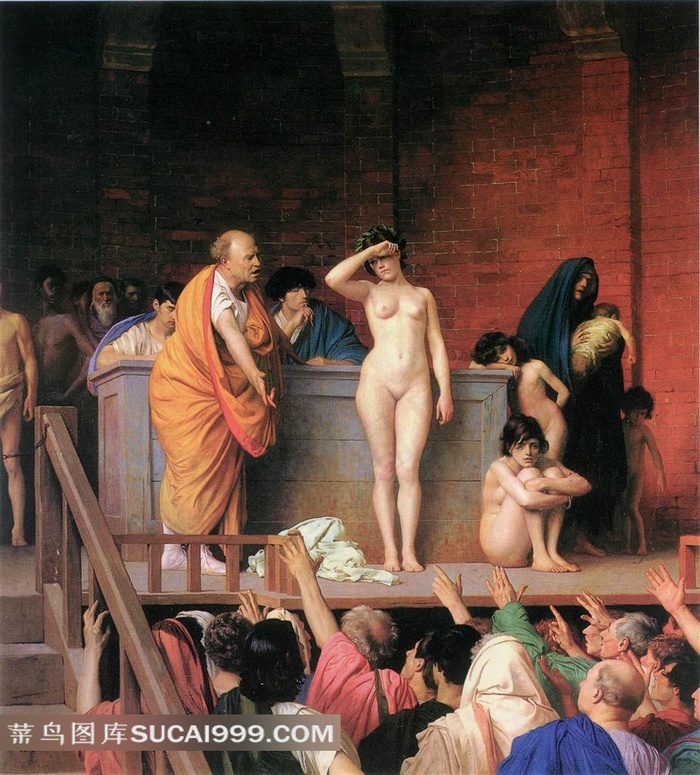 罗马奴隶市场油画