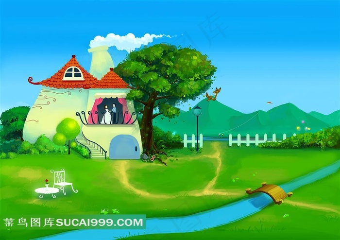 清清绿野设计素材