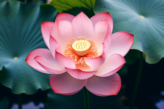 荷花荷叶摄影图