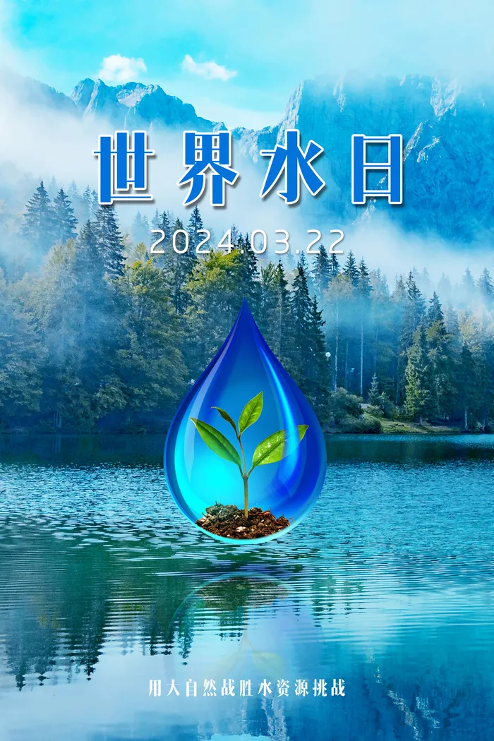创意世界水日环保海报psd模版下载