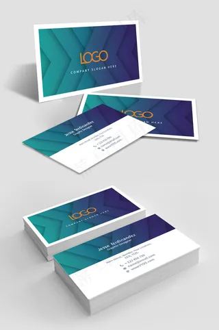 几何创意名片模板设计
