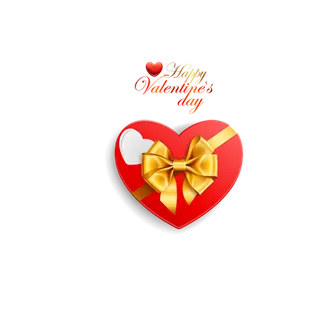 爱心礼盒金色花