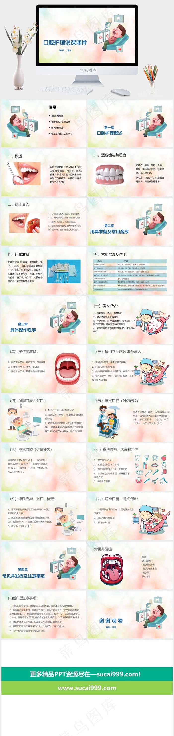 口腔牙科PPT模板ppt模版