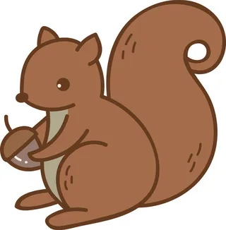 免抠矢量卡通绵松鼠