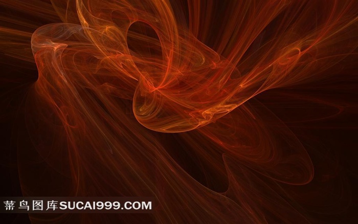 红色分形线条艺术壁纸