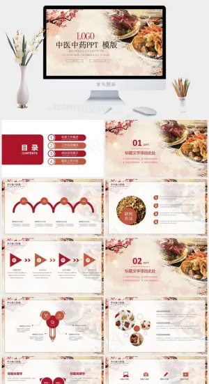 中药中医治病PPT模板ppt模版预览图
