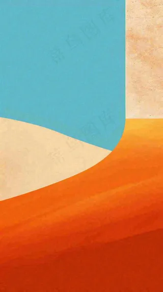 沙漠天空扁平矩形色彩背景