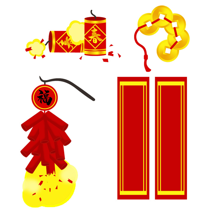 焰火对联灯笼装饰新年