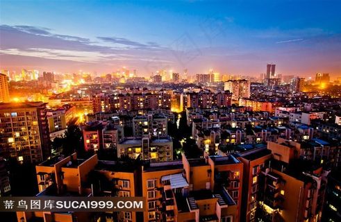 俯瞰城市夜景图