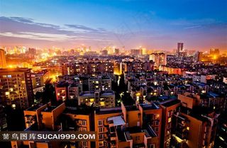 俯瞰城市夜景图