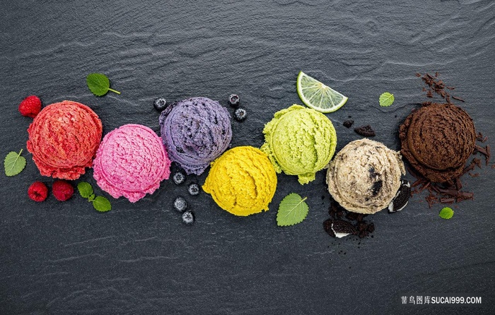 唯美水果冰淇淋高清摄影