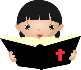 朗读圣经卡通简笔