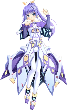 紫衣女孩卡通素材简笔