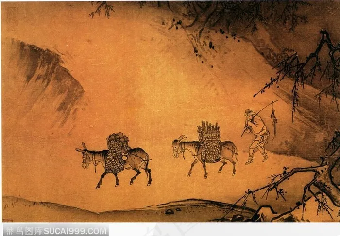 春晓山行图