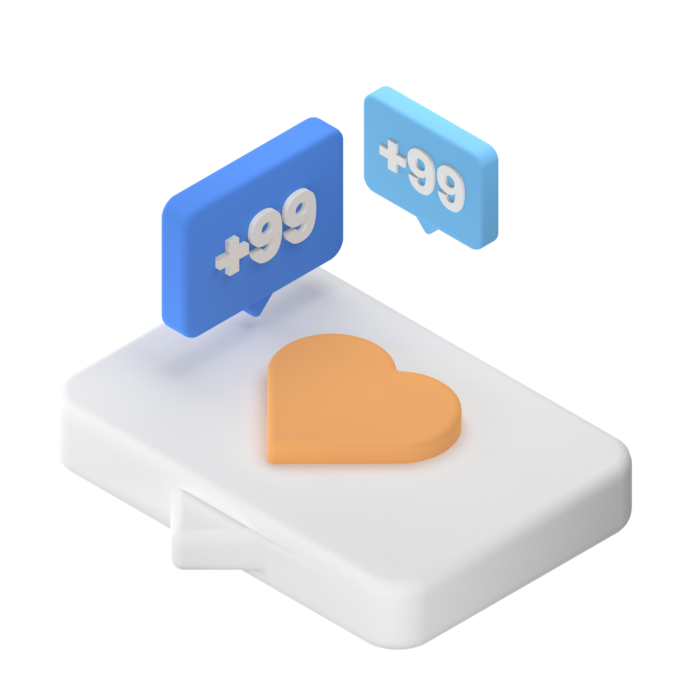 点赞简约3D数据png图标素材