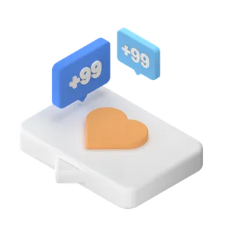 点赞简约3D数据png图标素材