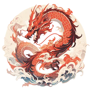 2024年手绘龙腾图案