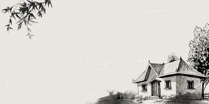 中国风传统水墨古风古典展板边框工笔画PS海报背景平面广告Ai设计素材ai矢量模版下载