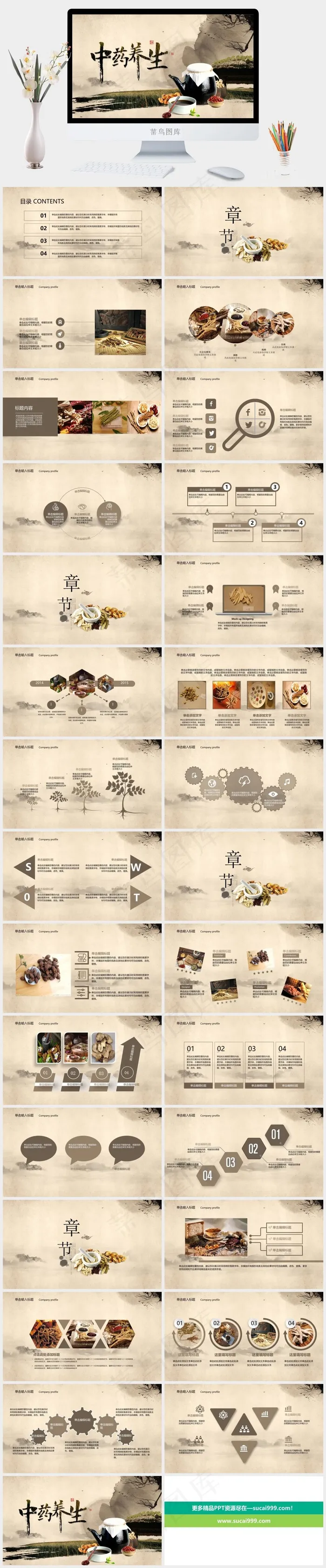 中药中医治病PPT模板ppt模版 中药中医治病PPT模板ppt模版