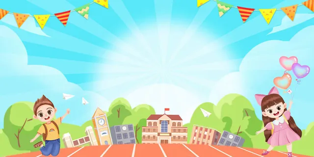 欢迎新同学开学季宣传展板背景