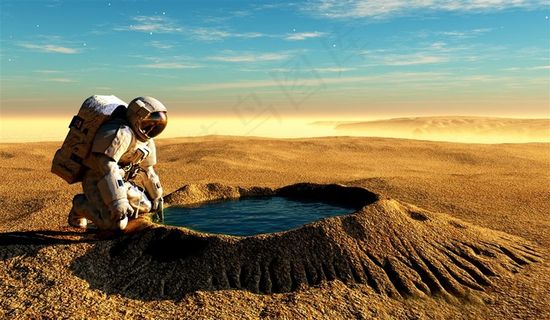 创意宇航员与星球创意高清素材