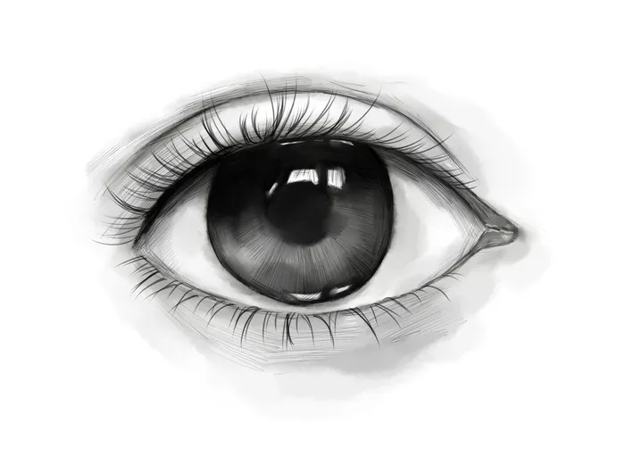 人物手绘素描五官之眼睛