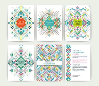 少数民族藏族特色花纹波西米亚风纹理背景图案设计AI矢量图片素材