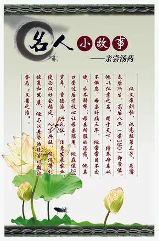 校园文化墙亲尝汤药