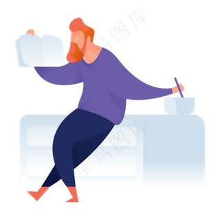 休息人物免抠图