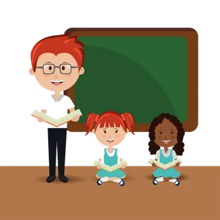 老师课堂卡通简笔人物少儿兴趣班