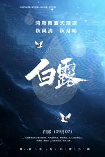 创意白露宣传促销海报图片 创意白露宣传促销海报图片