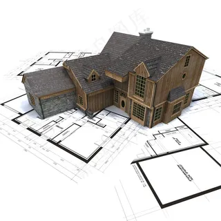 建筑工地设计图木屋房子工具施工工地