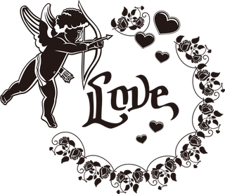 丘比特剪影情人节