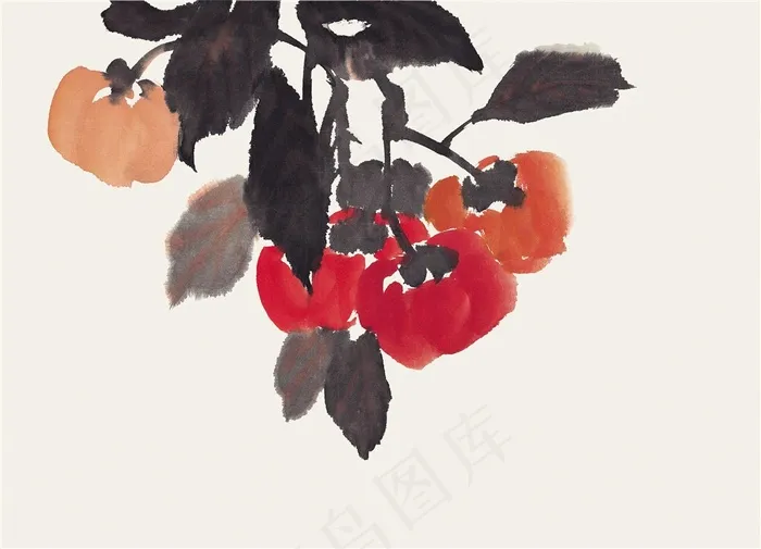 写意花卉临摹摄影图片