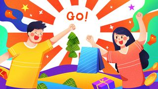 国潮风中国传统节日端午节赛龙舟粽子场景插画海报PSD设计素材