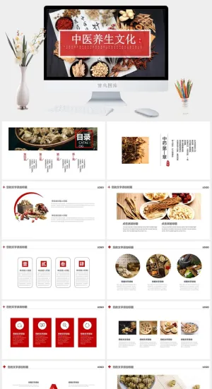 中国风中医养生文化通用PPT