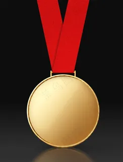 精美金质奖牌特写高清图片素材