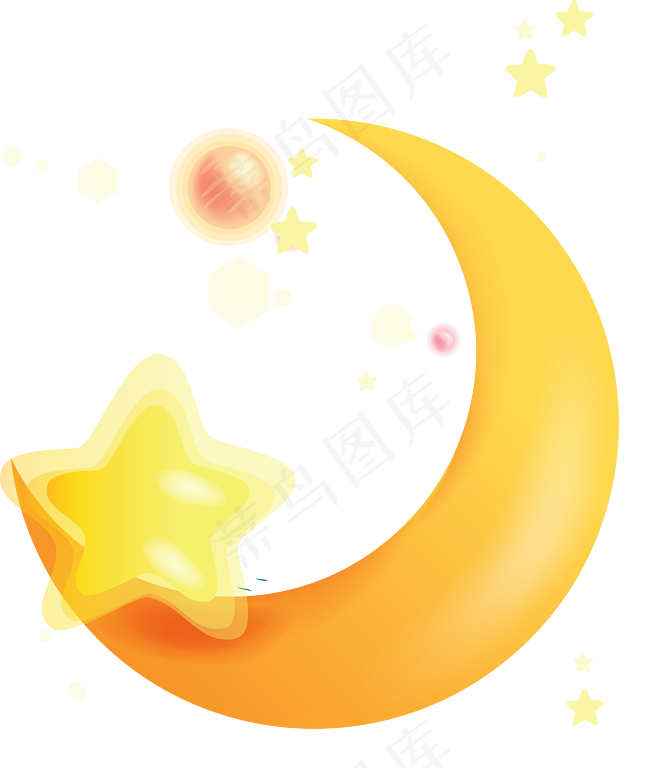 月亮星星卡通可爱