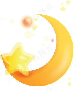 月亮星星卡通可爱