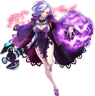 紫色披风女孩素材人物卡通