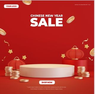 设计创造新年年货卡背景