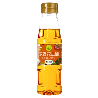 中粮初萃花生油220毫升超市商品白底图免抠实物摄影png格式图片透明底