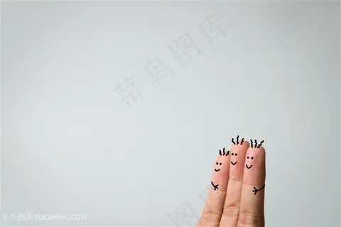 画满卡通画手指高清图