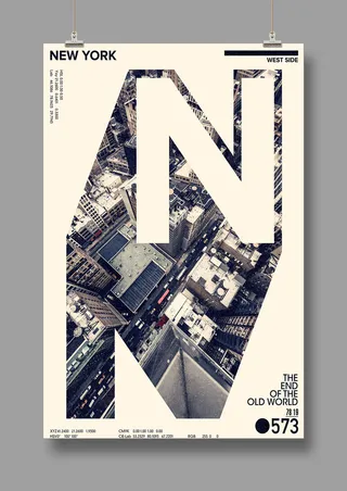 国外时尚 潮流海报 英文PSD海报