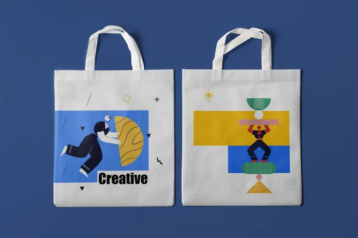 文创无纺布袋样机psd模版下载