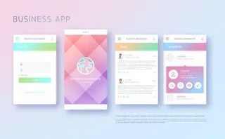 UI多页面包装展示手机APP交互界面样机长图概念PSD设计模板