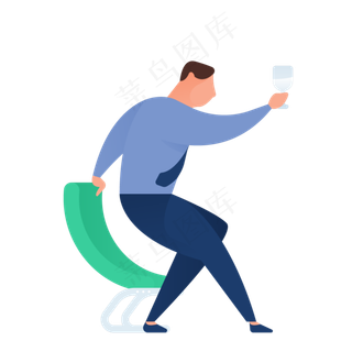 喝酒人物免抠图