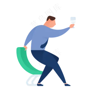 喝酒人物免抠图